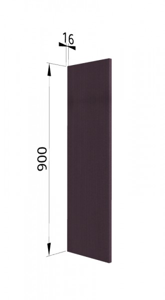 Панель торцевая (для шкафа верхнего высокого) ВП Тито, Гарда (Пурпур) в Диксоне - dikson.mebel54.com | фото