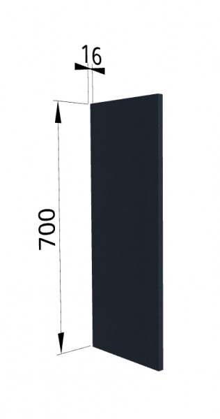 Панель торцевая П Квадро (для шкафа верхнего) Черника в Диксоне - dikson.mebel54.com | фото