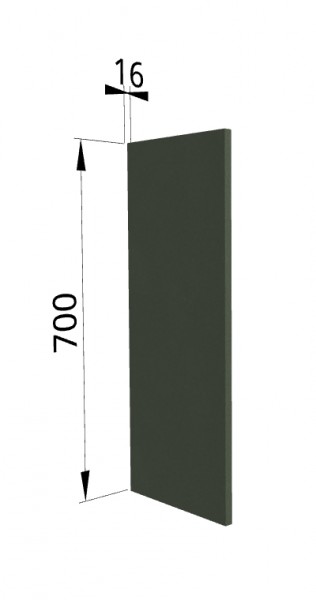 Панель торцевая П Квадро (для шкафа верхнего) Оливково-зеленый в Диксоне - dikson.mebel54.com | фото