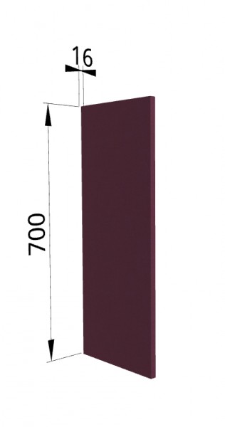 Панель торцевая П Квадро (для шкафа верхнего) Виноград в Диксоне - dikson.mebel54.com | фото
