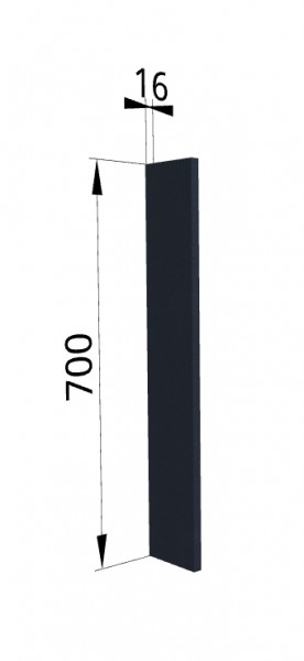 Панель торцевая ПТ 400 Квадро (для шкафа торцевого верхнего) Черника в Диксоне - dikson.mebel54.com | фото