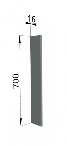 Панель торцевая ПТ 400 Квадро (для шкафа торцевого верхнего) Нарцисс в Диксоне - dikson.mebel54.com | фото
