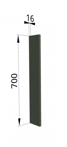 Панель торцевая ПТ 400 Квадро (для шкафа торцевого верхнего) Оливково-зеленый в Диксоне - dikson.mebel54.com | фото