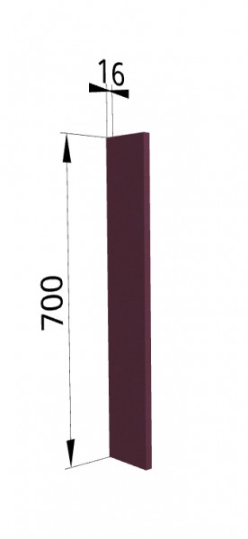 Панель торцевая ПТ 400 Квадро (для шкафа торцевого верхнего) Виноград в Диксоне - dikson.mebel54.com | фото