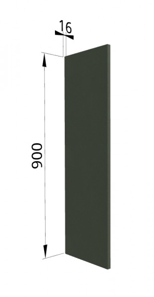 Панель торцевая ВП Квадро (для шкафа верхнего высокого) Оливково-зеленый в Диксоне - dikson.mebel54.com | фото