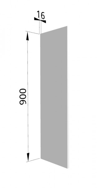 Панель торцевая ВП Ройс (для шкафа верхнего высокого) Белый софт в Диксоне - dikson.mebel54.com | фото