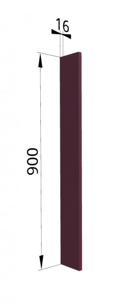 Панель торцевая ВПТ 400 Квадро (для шкафа торцевого верхнего) Виноград в Диксоне - dikson.mebel54.com | фото