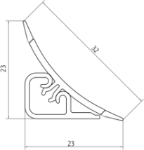 Плинтус LB-23, L=3000мм, черная бронза в Диксоне - dikson.mebel54.com | фото