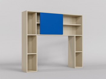 Полка на стол Скай люкс (Синий/корпус Клен) в Диксоне - dikson.mebel54.com | фото