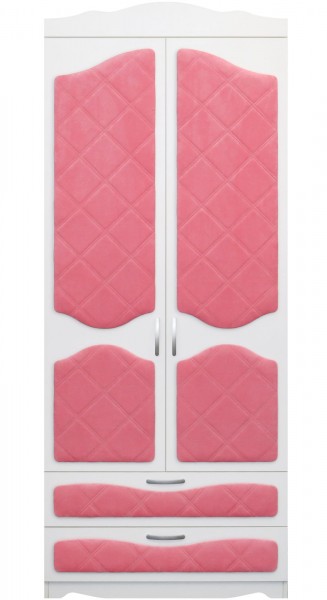 Шкаф 2-х створчатый с ящиками серии Иллюзия 89 Розовый в Диксоне - dikson.mebel54.com | фото