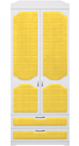 Шкаф 2-х створчатый с ящиками серии Спорт 74 Жёлтый в Диксоне - dikson.mebel54.com | фото