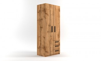 Шкаф 2-х створчатый с ящиками Шервуд (Дуб Вотан) в Диксоне - dikson.mebel54.com | фото