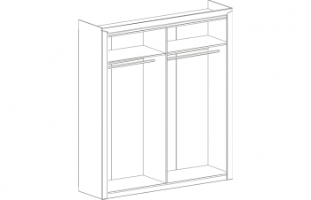Шкаф четырехдверный Соренто с комплектом полок (3 шт)Дуб стирлинг/Кофе структурный матовый в Диксоне - dikson.mebel54.com | фото