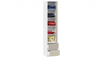 Шкаф для белья комбинированный «Сканди» Дуб Гарден/Белый/Глиняный серый в Диксоне - dikson.mebel54.com | фото