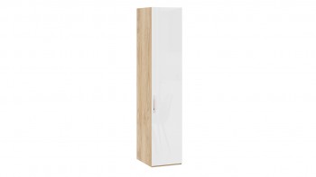 Шкаф для белья с 1 глухой дверью «Эмбер» Яблоня Беллуно/Белый глянец в Диксоне - dikson.mebel54.com | фото