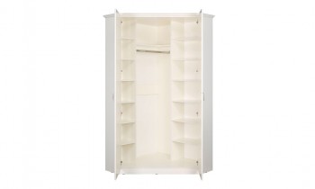 Шкаф для одежды 13.124 Ливерпуль (Белый, ясень ваниль НМ-1012-100 ПВХ) в Диксоне - dikson.mebel54.com | фото