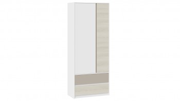 Шкаф для одежды комбинированный «Сканди» Дуб Гарден/Белый/Глиняный серый в Диксоне - dikson.mebel54.com | фото