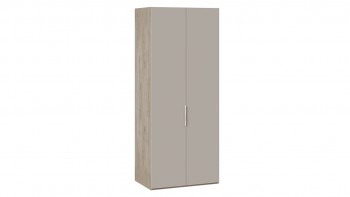 Шкаф для одежды с 2 глухими дверями «Эмбер» Баттл Рок/Серый глянец в Диксоне - dikson.mebel54.com | фото