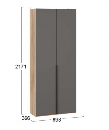Шкаф для одежды с 2 глухими дверями «Порто» (366) в Диксоне - dikson.mebel54.com | фото