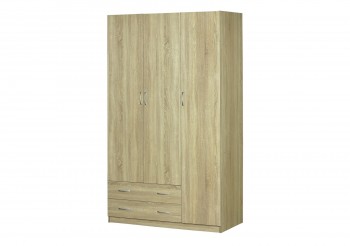 Шкаф для платья и белья 3-х дверный без зеркала Дуб Сонома в Диксоне - dikson.mebel54.com | фото