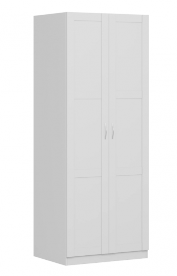 Шкаф двухдверный Пегас сборный белый в Диксоне - dikson.mebel54.com | фото