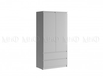 Шкаф двухстворчатый Челси комбинированный (Белый/Белый глянец) в Диксоне - dikson.mebel54.com | фото