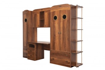 Шкаф комбинированный для белья «Навигатор» (Дуб Каньон) в Диксоне - dikson.mebel54.com | фото