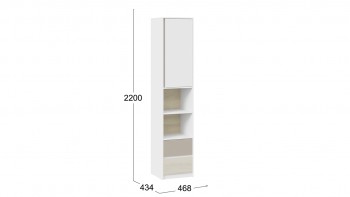 Шкаф комбинированный «Сканди» Дуб Гарден/Белый/Глиняный серый в Диксоне - dikson.mebel54.com | фото