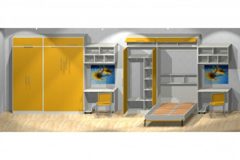 Шкаф-кровать детская в Диксоне - dikson.mebel54.com | фото