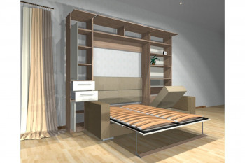 Шкаф-кровать с диваном Каролина в Диксоне - dikson.mebel54.com | фото