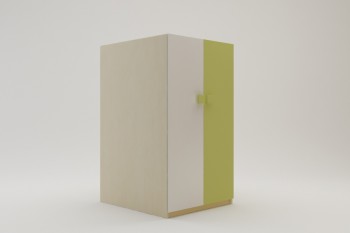 Шкаф под кровать второго яруса Эппл (Зеленый/Белый/корпус Клен) в Диксоне - dikson.mebel54.com | фото