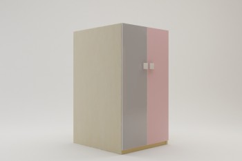 Шкаф под кровать второго яруса Грэйси (Розовый/Серый/корпус Клен) в Диксоне - dikson.mebel54.com | фото