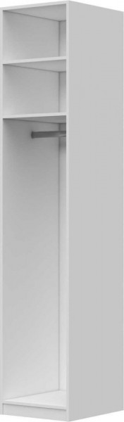 Шкаф ШР-1 без зеркала Вива (Белый/Белый глянец/Платина) в Диксоне - dikson.mebel54.com | фото