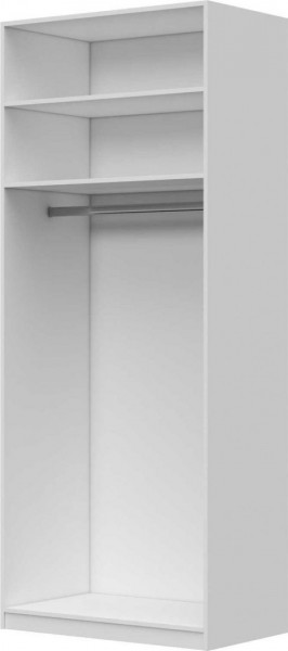 Шкаф ШР-2 зеркало, Вива (Белый/Белый глянец/Платина) в Диксоне - dikson.mebel54.com | фото