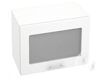 Шкаф со стеклом Валерия-М ШВГС-609 (Белый глянец/Белый/верхний/горизонтальный/высокий) в Диксоне - dikson.mebel54.com | фото
