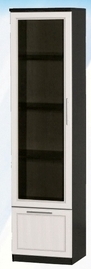 Шкаф средний с ящиком и стеклодверью ДЛЯ ГОСТИНОЙ ШСЯС-450 Венге/Дуб выбеленный в Диксоне - dikson.mebel54.com | фото