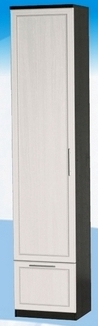 Шкаф высокий с ящиком ДЛЯ ГОСТИНОЙ ШВЯ-450 Венге/Дуб выбеленный в Диксоне - dikson.mebel54.com | фото