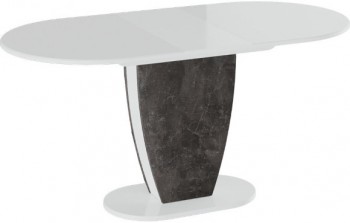 Стол обеденный «Монреаль» Тип 1 (Белый глянец/Моод темный) в Диксоне - dikson.mebel54.com | фото
