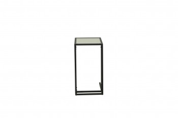 Стол приставной Скандик 42.24 (со стеклом) (металл: черный) в Диксоне - dikson.mebel54.com | фото