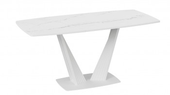Стол раздвижной «Фабио» Тип 1 (Белый мрамор матовый) в Диксоне - dikson.mebel54.com | фото