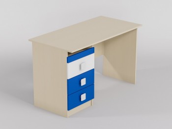 Стол (прямая столешница) Скай люкс (Синий/Белый/корпус Клен) в Диксоне - dikson.mebel54.com | фото
