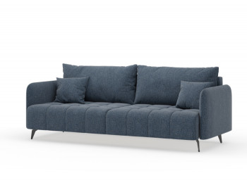 Валериан диван трёхместный прямой Синий, ткань RICO FLEX 101 в Диксоне - dikson.mebel54.com | фото