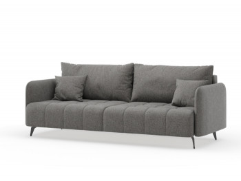 Валериан диван трёхместный прямой Стальной, ткань RICO FLEX 9292 в Диксоне - dikson.mebel54.com | фото