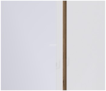 Веста СБ-2258 Шкаф 3х дверный с зеркалом Дуб Бунратти/Белый глянец в Диксоне - dikson.mebel54.com | фото