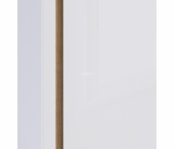 Веста СБ-2259 Шкаф 2х дверный с зеркалом Дуб Бунратти/Белый глянец в Диксоне - dikson.mebel54.com | фото