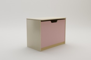 Ящик для игрушек Грэйси (Розовый/корпус Клен) в Диксоне - dikson.mebel54.com | фото