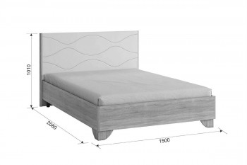 Зара Кровать 1.4 Комфорт дуб сонома/белый в Диксоне - dikson.mebel54.com | фото