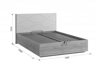 Зара Кровать 1.4 Люкс дуб сонома/белый в Диксоне - dikson.mebel54.com | фото