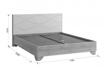 Зара Кровать 1.6 Комфорт дуб сонома/белый в Диксоне - dikson.mebel54.com | фото