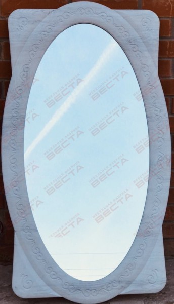 Зеркало Овальное МДФ Белый в Диксоне - dikson.mebel54.com | фото